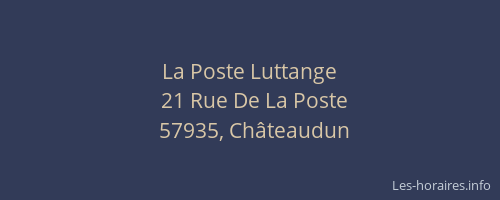 La Poste Luttange