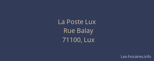 La Poste Lux