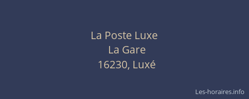 La Poste Luxe