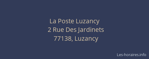 La Poste Luzancy