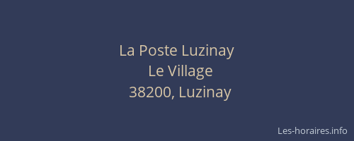 La Poste Luzinay