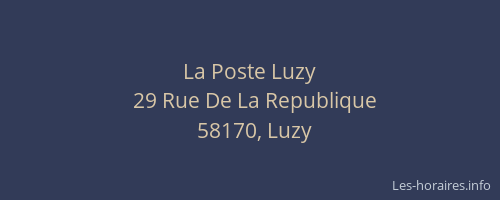 La Poste Luzy