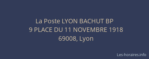 La Poste LYON BACHUT BP
