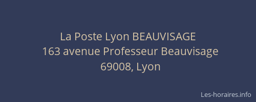 La Poste Lyon BEAUVISAGE