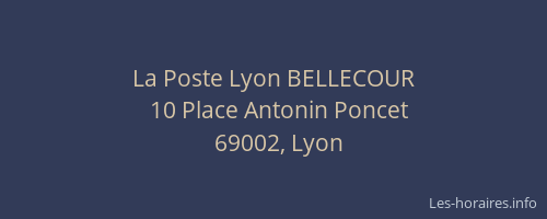 La Poste Lyon BELLECOUR