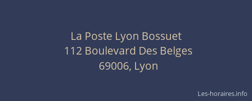 La Poste Lyon Bossuet