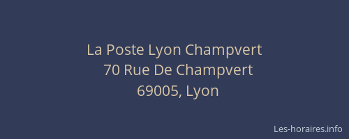 La Poste Lyon Champvert