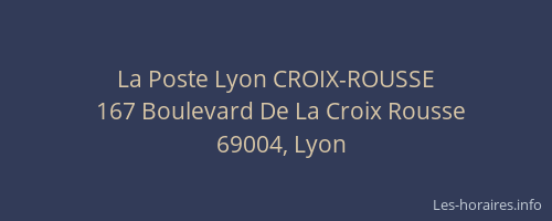 La Poste Lyon CROIX-ROUSSE
