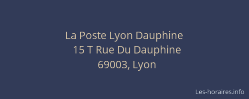 La Poste Lyon Dauphine