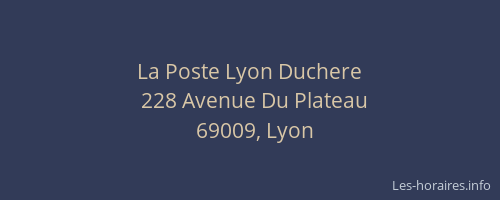 La Poste Lyon Duchere