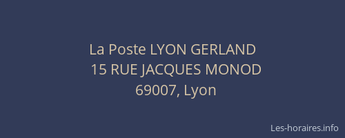 La Poste LYON GERLAND