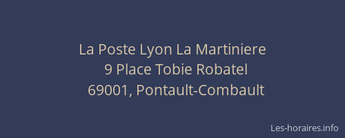 La Poste Lyon La Martiniere