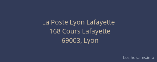 La Poste Lyon Lafayette