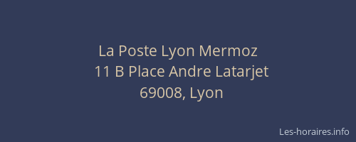 La Poste Lyon Mermoz