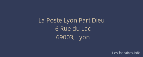 La Poste Lyon Part Dieu