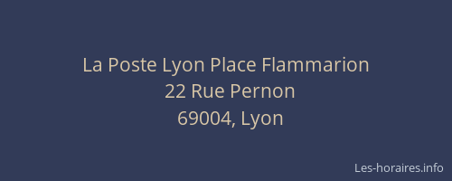 La Poste Lyon Place Flammarion