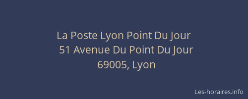 La Poste Lyon Point Du Jour