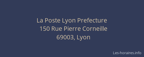 La Poste Lyon Prefecture