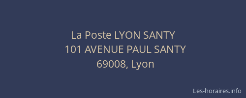 La Poste LYON SANTY
