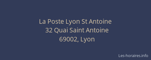 La Poste Lyon St Antoine