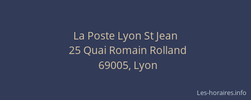 La Poste Lyon St Jean
