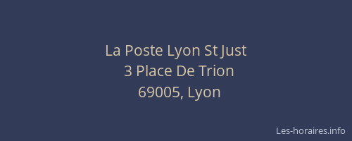 La Poste Lyon St Just
