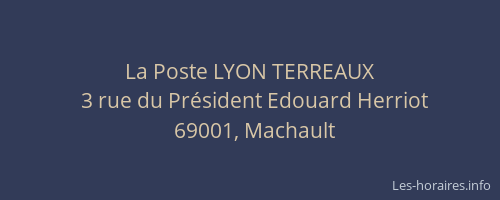 La Poste LYON TERREAUX