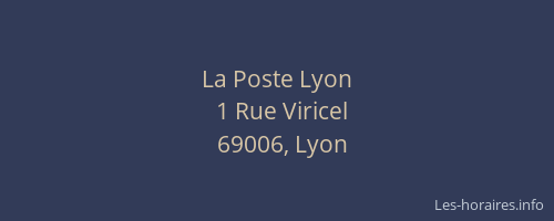 La Poste Lyon