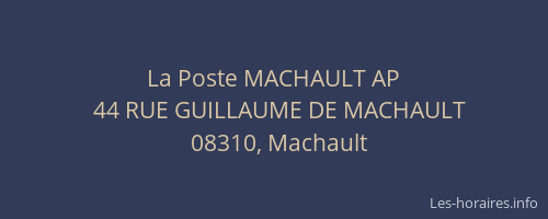 La Poste MACHAULT AP