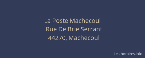 La Poste Machecoul