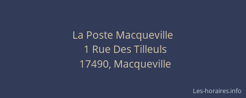 La Poste Macqueville
