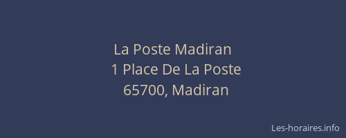La Poste Madiran