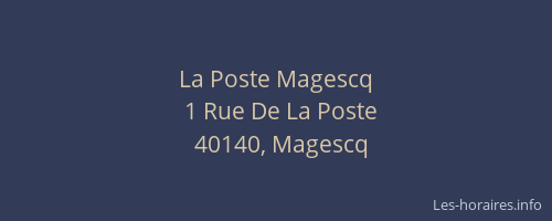 La Poste Magescq