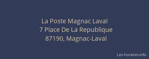 La Poste Magnac Laval