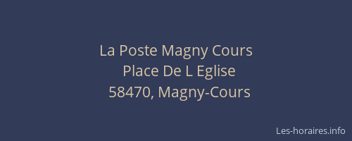 La Poste Magny Cours