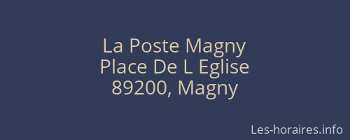 La Poste Magny