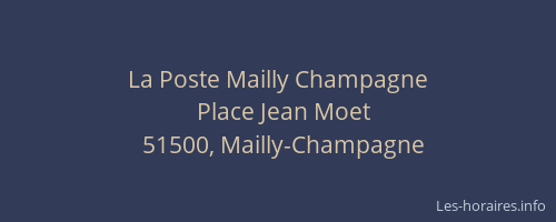 La Poste Mailly Champagne