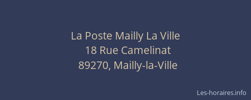 La Poste Mailly La Ville