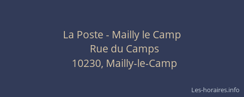 La Poste - Mailly le Camp