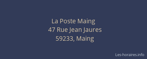 La Poste Maing