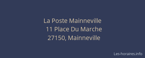 La Poste Mainneville