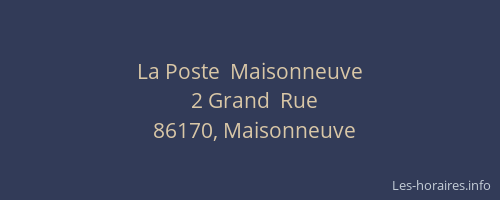 La Poste  Maisonneuve