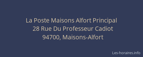 La Poste Maisons Alfort Principal
