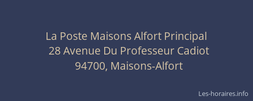 La Poste Maisons Alfort Principal