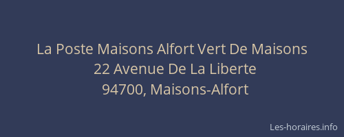 La Poste Maisons Alfort Vert De Maisons