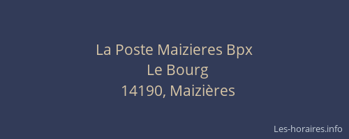 La Poste Maizieres Bpx