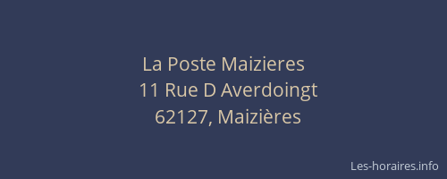 La Poste Maizieres