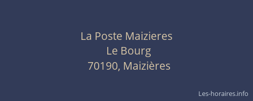 La Poste Maizieres