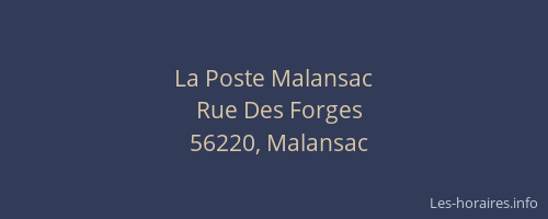 La Poste Malansac