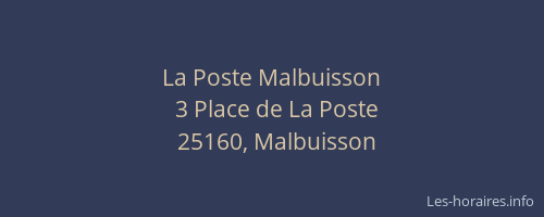 La Poste Malbuisson